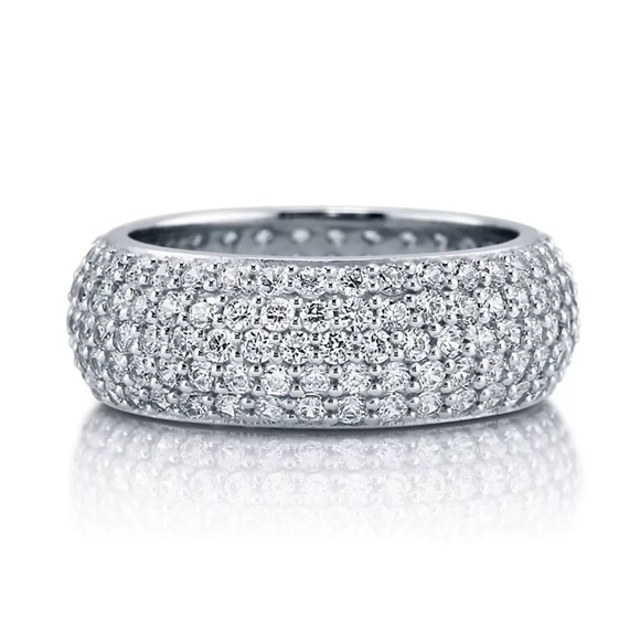 STERLING SILVER/CZ RING SIZE 7 - Picture 2 of 6